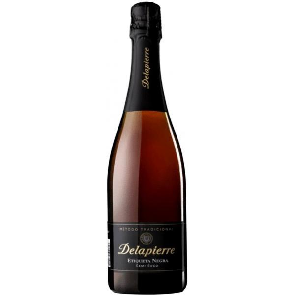 Вино игристое Белое Полусухое Delapierre Etiqueta Negra Semi Seco Cava 0,75 л фото