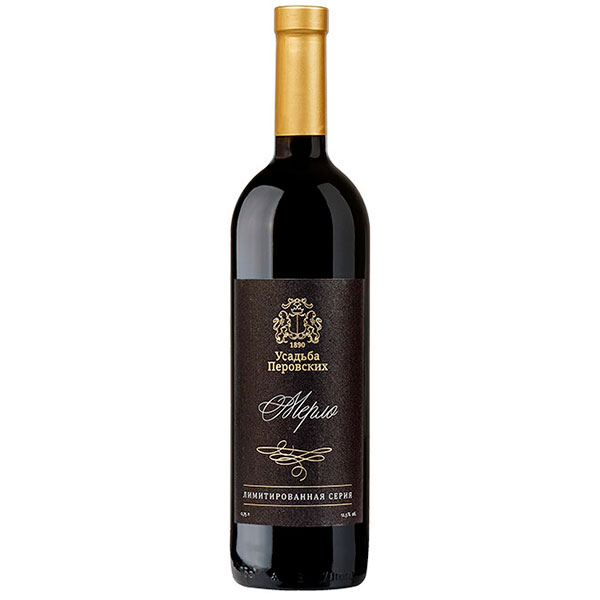 Вино Красное Сухое Usadba Perovskih Merlot Limited Series Sevastopol 2018 0,75 л фото