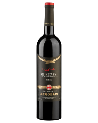 Вино Мегобари Мукузани 2021 красное сухое 12% 0,75 л Вино Мегобари Мукузани 2021 красное сухое 12% 0,75 л фото