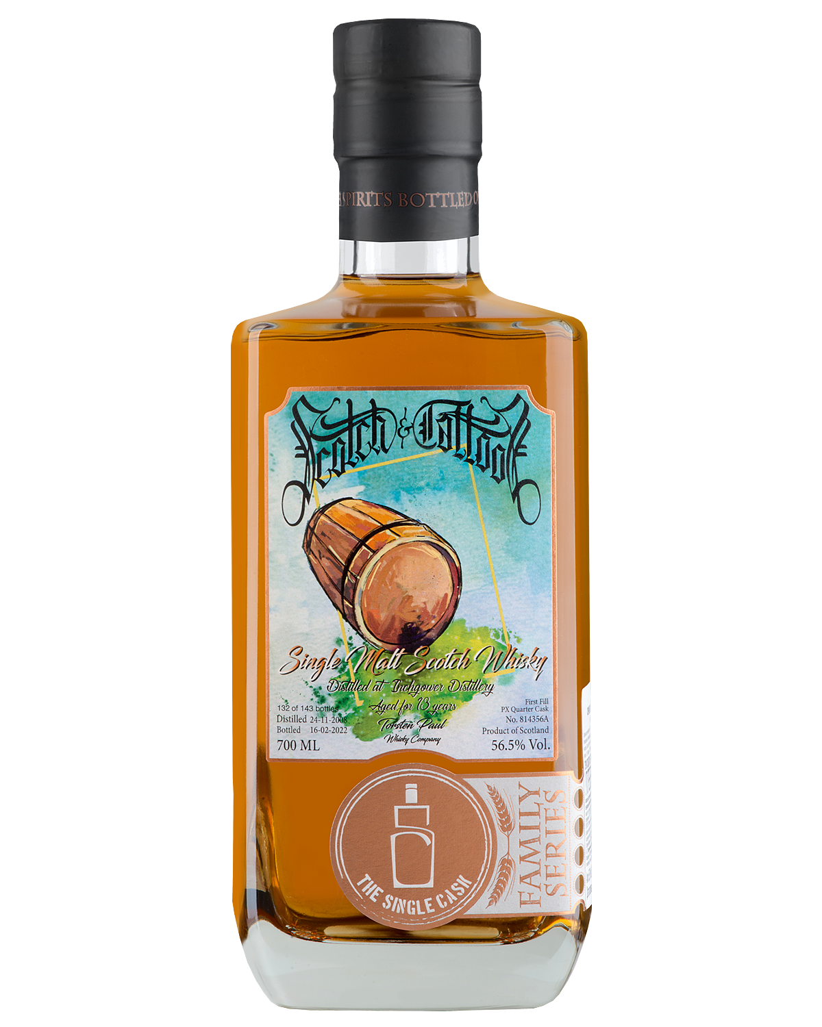 Виски Single Cask Scotch & Tattoos Inchgower Cask №814356A 13 Y.O. 0,7 л фото