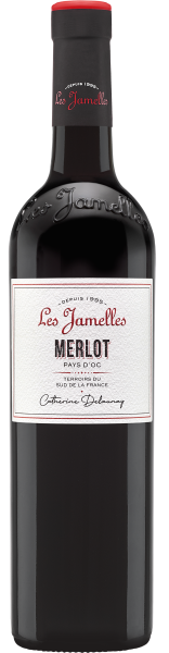 Вино Красное Сухое Les Jamelles Merlot 2023 0,75 л фото
