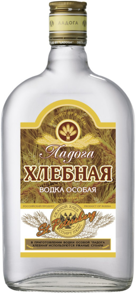 Водка Ладога Хлебная Фляга 40% 0,5 л фото