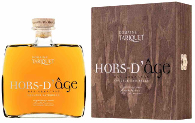 Арманьяк Domaine Tariquet Hors d'Age Bas-Armagnac Carafe Baroque in wooden box 0,7 л фото