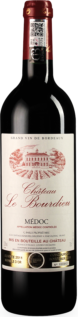 Вино Красное Сухое Chateau Le Bourdieu Cru Bourgeois Medoc 2020 0,75 л фото