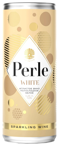 Вино игристое Белое Полусладкое La Petite Perle White 2022 0,25 л фото