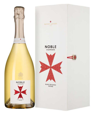 Вино игристое Белое Брют Lanson Noble Blanc de Blancs Brut Champagne in gift box 2005 0,75 л фото