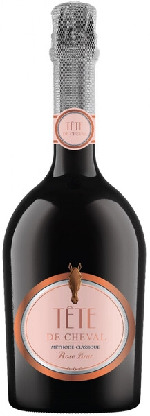 Вино игристое Розовое Брют Tete de Cheval Methode Classique Rose Brut 0,75 л фото