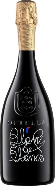 Вино игристое Белое Брют Ottella Blanc de Blancs Brut 0,75 л фото