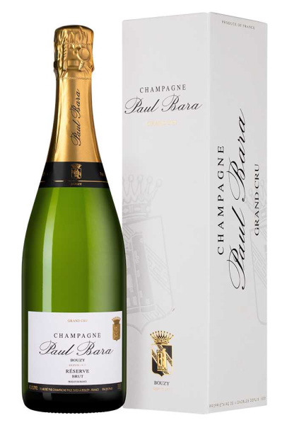 Вино игристое Белое Брют Paul Bara Reserve Bouzy Grand Cru Brut Champagne in gift box 2021 0,75 л фото