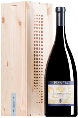 Вино Белое Сухое Planeta Chardonnay Menfi in wooden box 2023 3 л фото