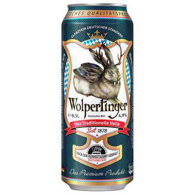 Пиво Wolpertinger Das Traditionelle Helle in can 0,50 л фото