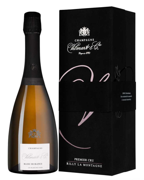 Вино игристое Белое Экстра Брют Vilmart & Cie Blanc de Blancs Champagne in gift box 2013 0,75 л фото