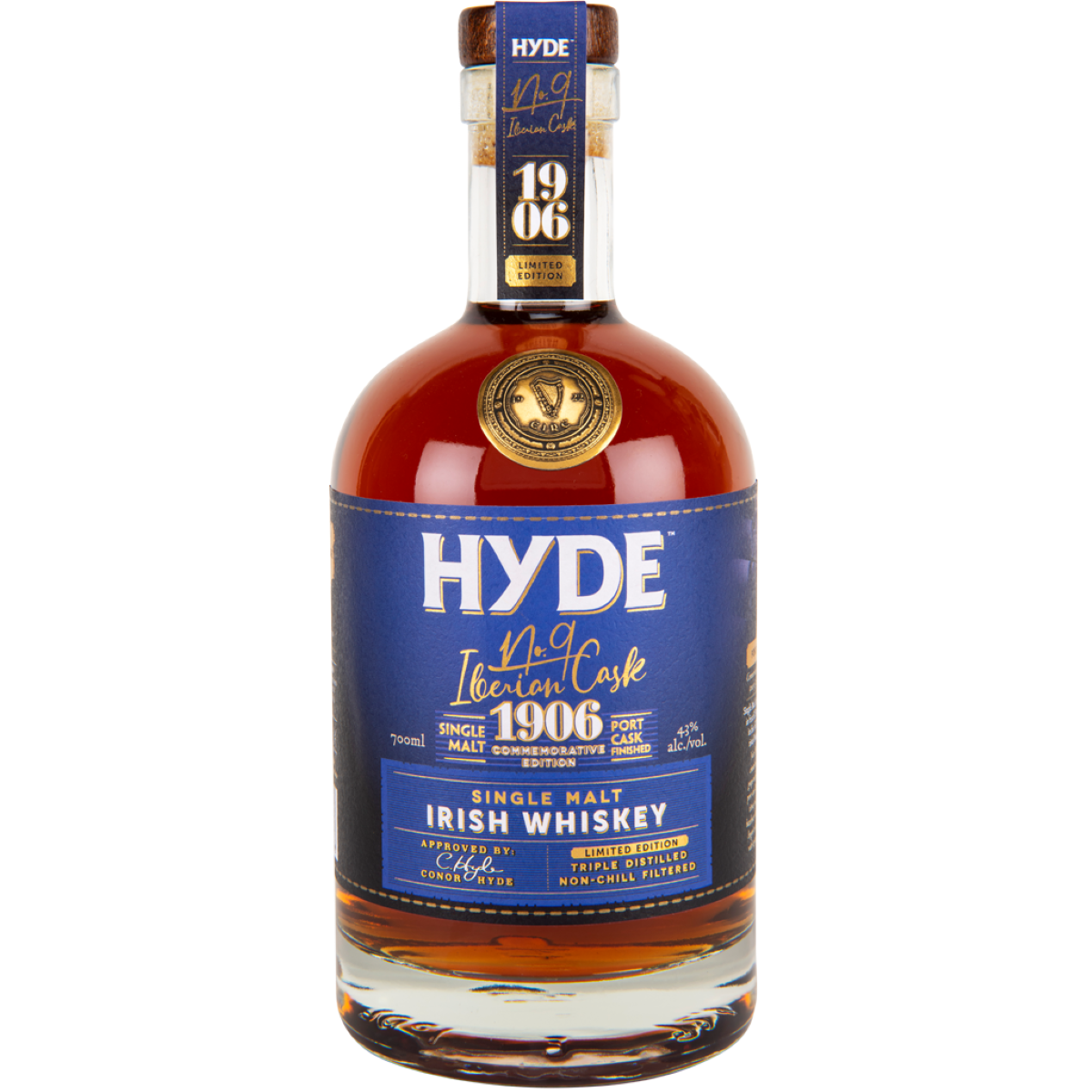 Виски Hyde №9 Single Mail Port Cask Finished Irish Whiskey 0,7 л фото