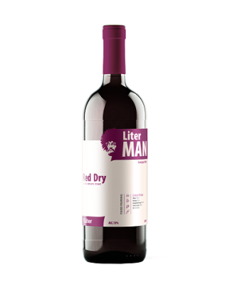 Вино Красное Сухое LiterMan Saperavi 2022 1 л фото