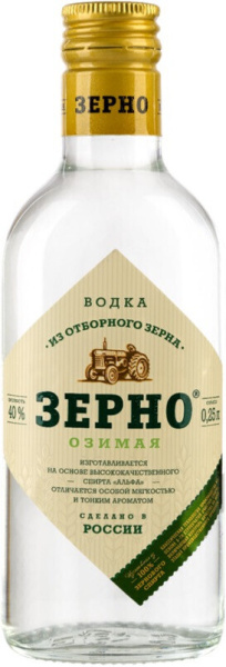 Водка Zerno Ozimaya 0,25 л фото