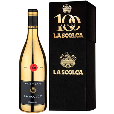 Вино Белое Сухое La Scolca Gavi dei Gavi Golden in gift box 2020 0,75 л фото