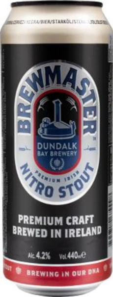Пиво Тёмное Brewmaster Irish Nitro Stout in can 0,44 л фото