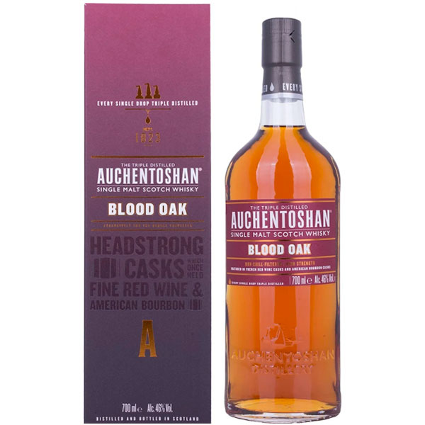 Виски Auchentoshan Blood Oak Single Malt Lowland in gift box 0,7 л фото