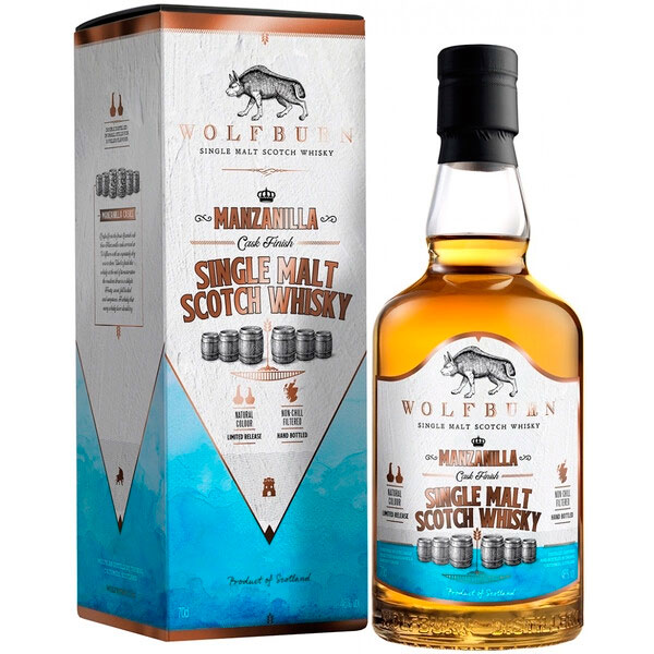 Виски Wolfburn Manzanilla Сask Finsh Single Malt Highland in gift box 0,7 л фото