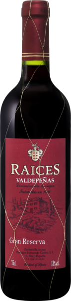 Вино Красное Сухое Raices Gran Reserva Valdepenas 2014 0,75 л фото