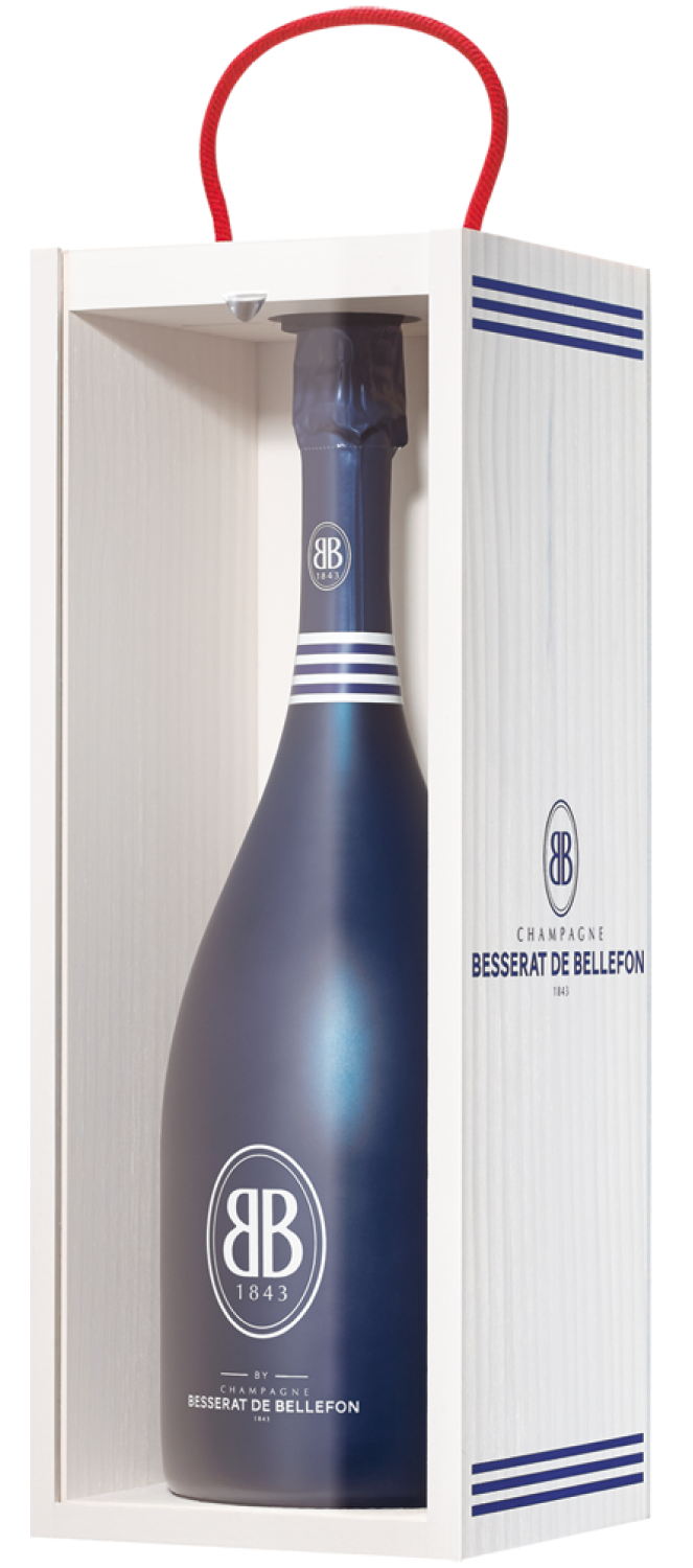 Вино игристое Besserat de Bellefon BB 1843 Champagne in wooden box 0,75 л фото