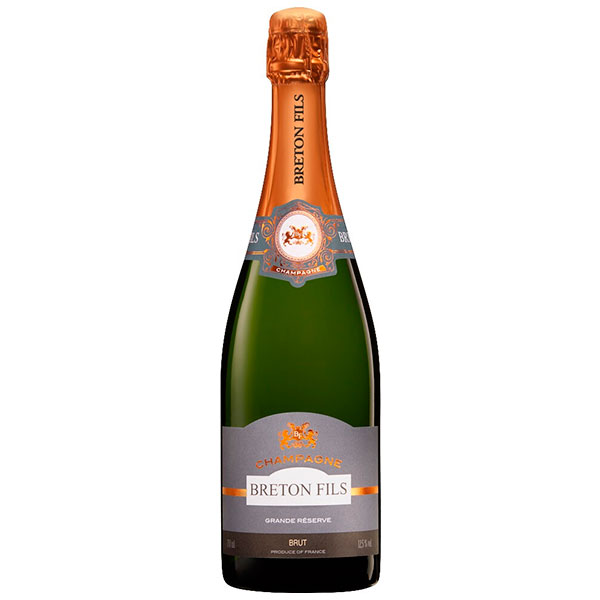 Шампанское Белое Брют Breton Fils Grande Reserve Brut Champagne 2016 0,75 л фото