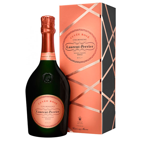 Вино игристое Розовое Брют Laurent-Perrier Cuvee Rose Brut Champagne in gift box 0,75 л фото
