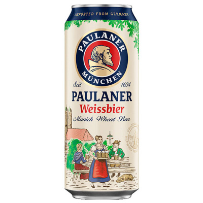 Пиво Светлое Paulaner Weissbier in can 0,5 л фото