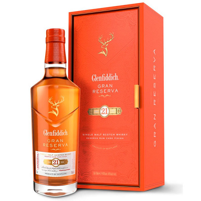 Виски Glenfiddich 21 Years Old Gran Reserva Single Malt Speyside in gift box 0,7 л фото