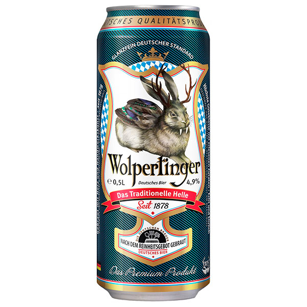 Пиво Wolpertinger Das Traditionelle Helle in can 0,50 л фото