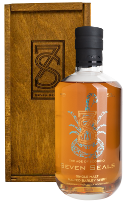 Виски Seven Seals Zodiac The Age of Scorpio Single Malt in wooden box 0,5 л фото