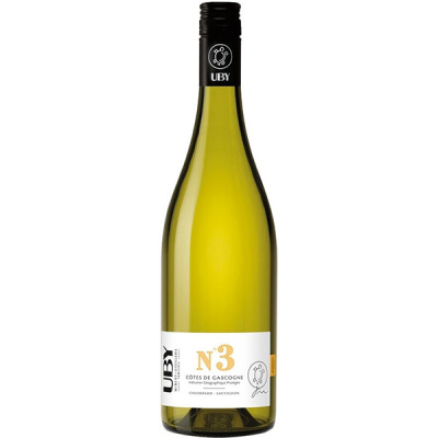 Вино Белое Сухое Uby № 3 Colombard-Sauvignon Cotes de Gascogne 2023 0,75 л фото