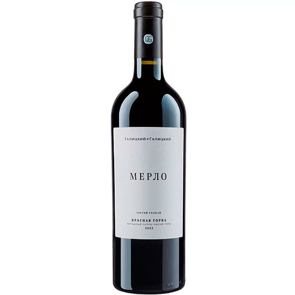 Вино Красное Сухое Galitskiy & Galitskiy Krasnaia Gorka Merlot Kuban 2022 0,75 л фото