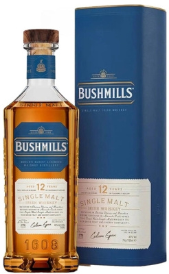 Виски Bushmills 12 Years Old Single Malt in tube 0,7 л фото