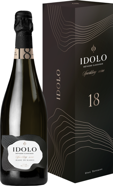 Вино игристое Белое Брют Idolo Blanc de Blancs in gift box 2023 0,75 л фото