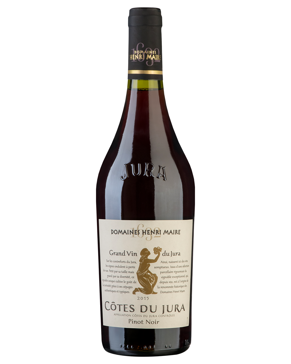 Вино Красное Сухое Domaines Henri Maire Pinot Noir Cotes du Jura 2020 0,75 л фото