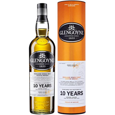 Виски Glengoyne 10 Years Old Single Malt Highland in tube 0,70 л фото