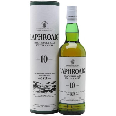 Виски Laphroaig 10 years old Single Malt Islay in tube 0,70 л фото
