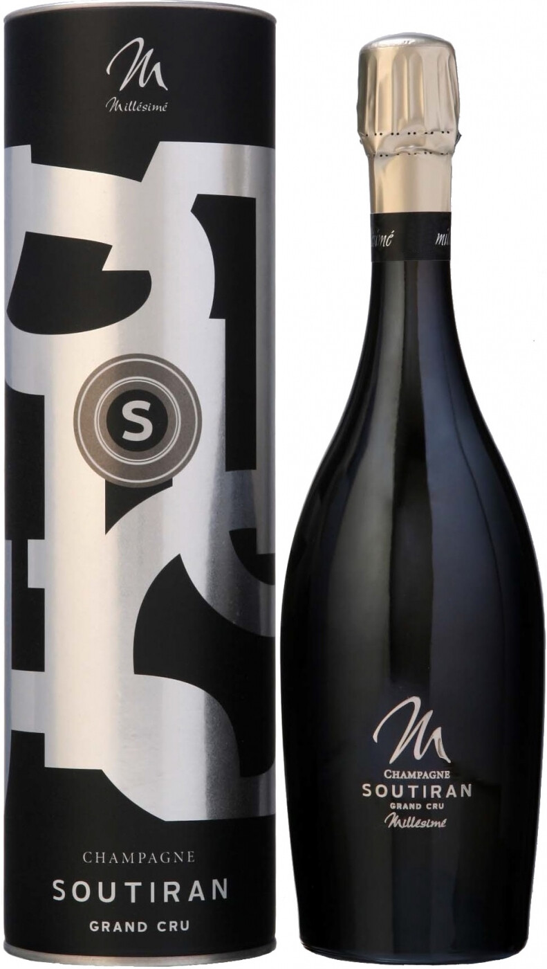 Вино игристое Soutiran Millesime Grand Cru Brut Champagne in tube 2018 0,75 л фото