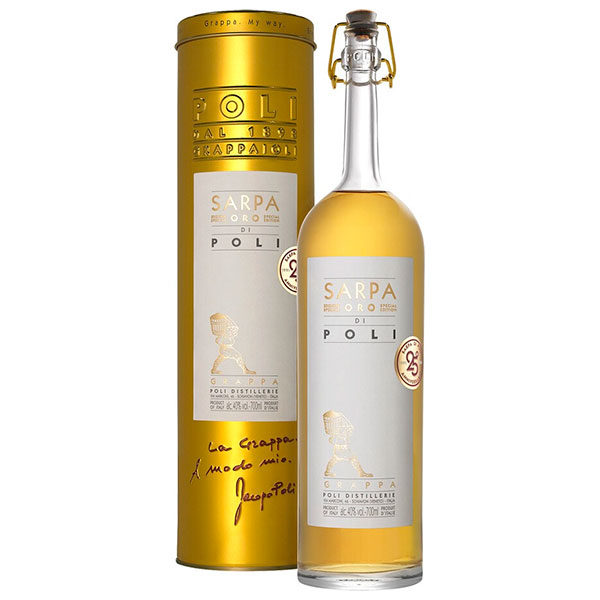 Граппа Poli Sarpa Oro di Poli in tube 0,7 л фото