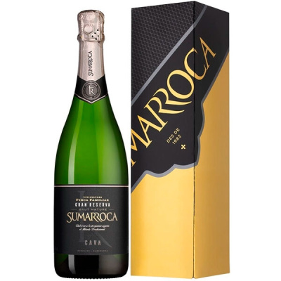 Вино игристое Белое Экстра Брют Sumarroca Gran Reserva Brut Nature Cava in gift box 2021 0,75 л фото