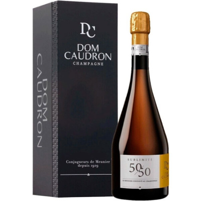 Вино игристое Белое Брют Dom Caudron Sublimite 50/50 Brut Champagne in gift box 0,75 л фото
