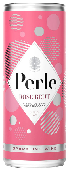 Вино игристое Розовое Брют La Petite Perle Rose Brut 2022 0,25 л фото