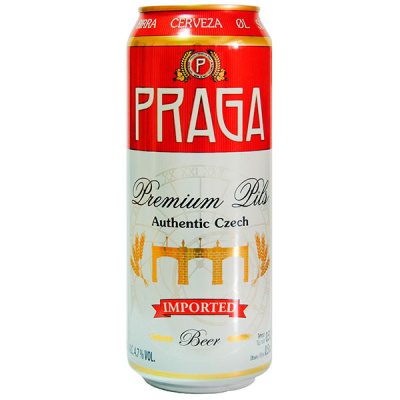 Пиво Praga Premium Pils in can 0,50 л фото