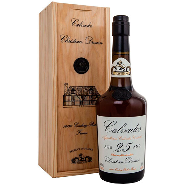Кальвадос Christian Drouin 25 ans in wooden box 0,70 л фото