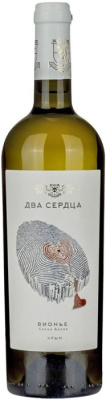Вино Белое Сухое Два Сердца Вионье 2022 0,75 л фото