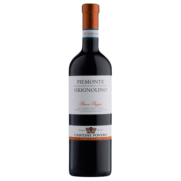 Вино Красное Сухое Cantine Povero Buon Paggio Grignolino Piemonte 2020 0,75 л фото