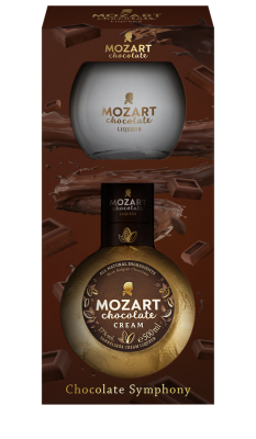 Ликер Mozart Chocolate Cream in gift box with round glass 0,5 л фото