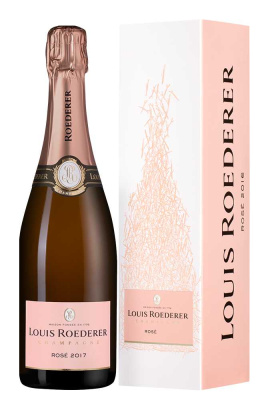 Вино игристое Розовое Брют Louis Roederer Rose Brut Champagne in gift box 2017 0,75 л фото