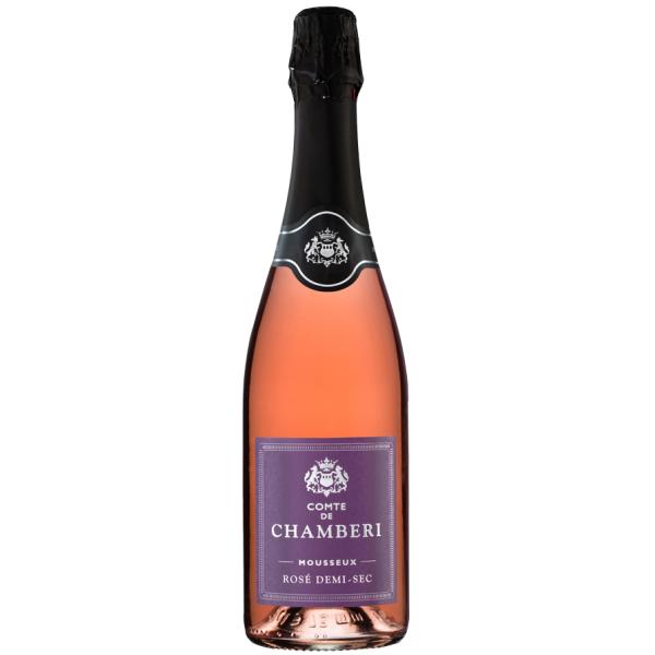 Вино игристое Розовое Полусладкое Comte de Chamberi Rose Demi-Sec 0,75 л фото